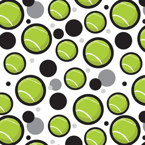 Tennis Ball Realistic Premium Gift Wrap Wrapping Paper Roll Pattern