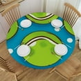 thumbnail image 1 of Tennis Ball Round Tablecloth with Elastic Fitted Tablecloth, 1 of 8