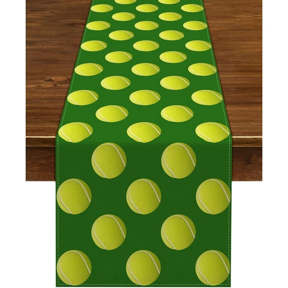 Tennis Ball Table Runner Tennis Party Decoration Sports Themed Birthday Party Supplies Summer Home Dining Room Kitchen Decor