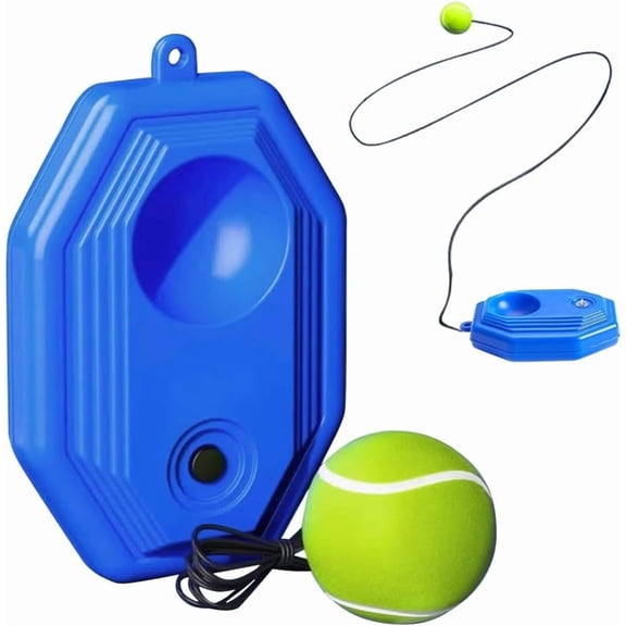 Tennis Ball Trainer, Self Practice Training Aids, with High Elastic Strings Launcher Rebounder Machine, for Tennis Lovers Blue