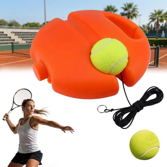 Tennis Ball Training Baseboard, 2026 New Weighted Tennis Trainer Rebound Ball Base, Portable Solo Practice Kit for Home Backyard Use
