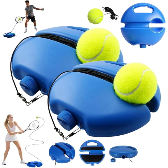 Tennis Ball Training Baseboard, 2026 Upgraded Solo Tennis Trainer with Weighted Base, Rebound Ball and String for Backyard, Indoor, Outdoor Practices