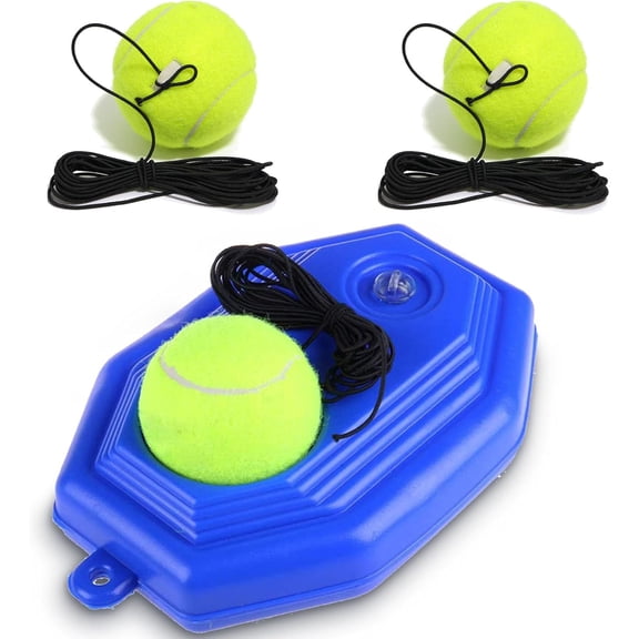 Tennis Ball Training Baseboard, Tennis Trainer Rebound Ball with String, Solo Tennis Practice Rebounder for Backyard, Court,Garage, Self Tennis Training Equipment Set for Adult,Beginner