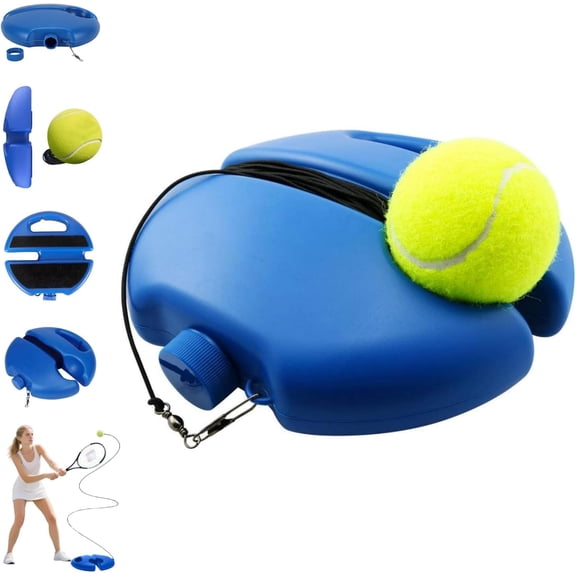Tennis Ball Training Baseboard, Tennis Trainer Rebound Ball with String, Solo Tennis Practice Rebounder for Backyard, Court,Garage, Self Tennis Training Equipment Set for Adult,Beginner