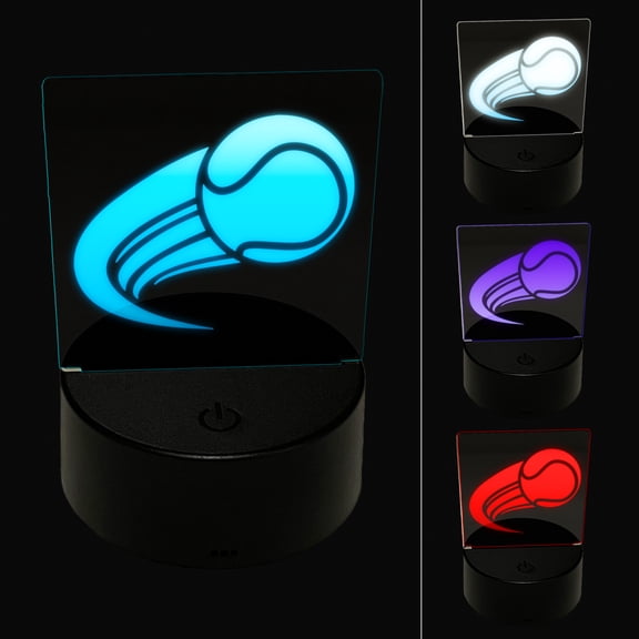 Tennis Ball in Motion Sports LED Night Light Sign 3D Illusion Desk Nightstand Lamp