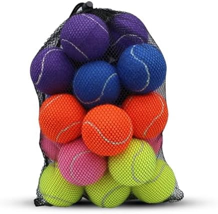 Tennis Balls, 20 Pack Training Tennis Balls,High Elasticity Practice Tennis for Beginner, Exercise Playing Balls for Pet Dog Multicolour