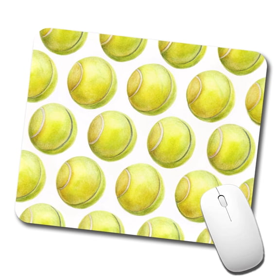 Tennis Balls In A Row Mouse Pad Low Profile Gaming Mat