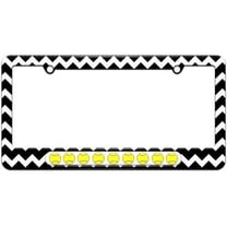 Tennis Balls, Yellow License Plate Tag Frame, Multiple Colors
