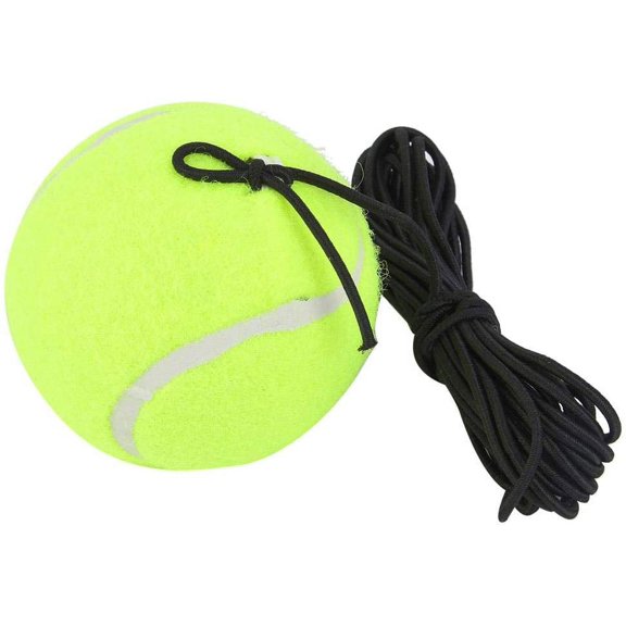Tennis Ball with Elastic Rubber String for Solo Practice  Beginner Training Aid, Rubber Woolen Trainer Ball for Tennis Drills