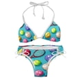 thumbnail image 1 of Tennis Bikini Set Swim Suit Detachable Sponge Adjustable Strap Two-Pack, Beach Pool Vacation Party., 1 of 6
