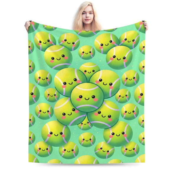 Tennis Blanket ,Tennis Throw Blanket,Super Soft and Cozy Flannel Gifts ,Women for All Seasons 50x40