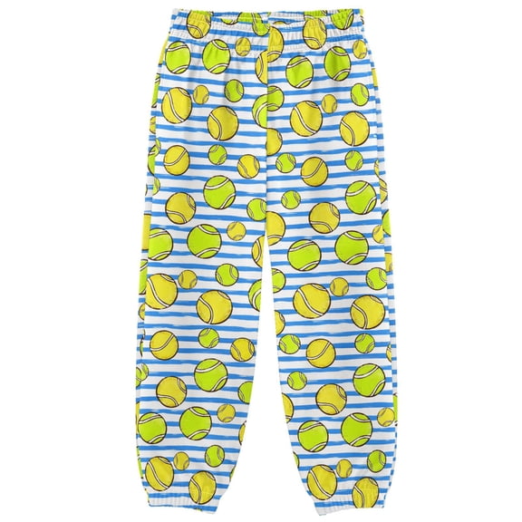 Tennis Blue Stripe Boys Pants Kids Casual Sweatpants Joggers Toddler Sports Pants 3-10 Years