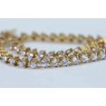 thumbnail image 1 of Tennis Bracelet 8 Ct Round Cut White Moissanite 14K Yellow Gold Plated, 1 of 4