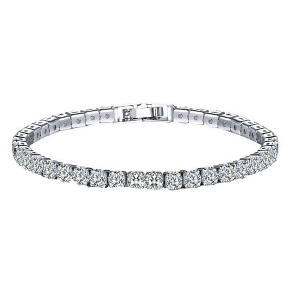 Tennis Bracelet for Women Elegant Classic Design Adjustable Length Detachable Buckle Timeless Jewelry