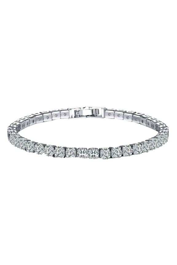 Tennis Bracelet for Women Elegant Classic Design Adjustable Length Detachable Buckle Timeless Jewelry
