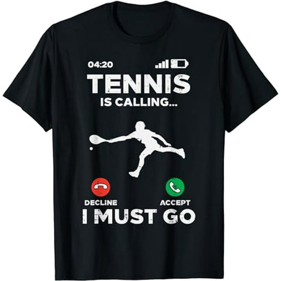 Tennis Calling I Must Go Funny Player Coach Men Women Kids T-Shirt