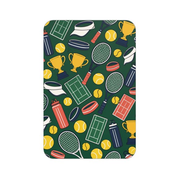 Tennis Court Icon Pattern Acrylic Fridge Magnets Decorative Refrigerator Magnets for Kitchen Office Whiteboard Locker