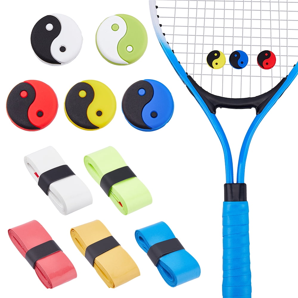 Tennis Damper 10PCS 5 Colors Yin Yang Shape Funny Silicone Racket Shock ...