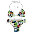 thumbnail image 1 of Tennis Detachable Sponge Adjustable Strap Bikini Set Two-Pack - Versatile Swim Suit for All Scenes, 1 of 1