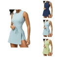 thumbnail image 1 of Tennis Dress Golf Dresses for Women Side Slit Lace Up Lightweight Moisture Wicking Workout Dress Athletic Dresses, 1 of 8