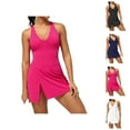 thumbnail image 1 of Tennis Dress Golf Dresses for Women Side Slit Quick Drying Moisture Wicking Padded Workout Dress Athletic Dresses, 1 of 8