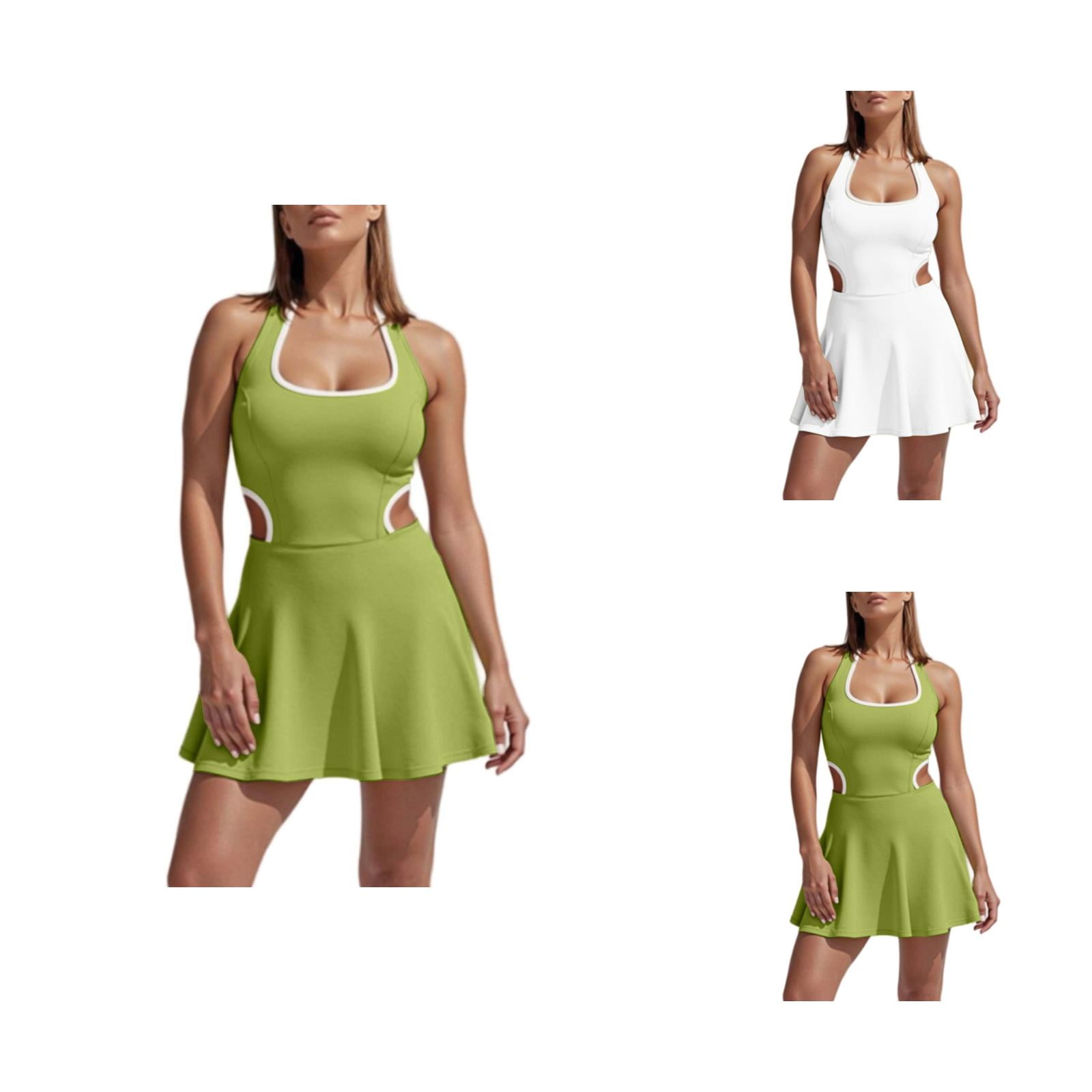 Tennis Dress Golf Dresses for Women Summer Hollow Out Loose Fit A Line Lightweight Workout Dress Athletic Dresses