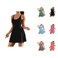thumbnail image 1 of Tennis Dress Golf Dresses for Women Summer Lightweight Loose Fit Round Neck A Line Workout Dress Athletic Dresses, 1 of 6