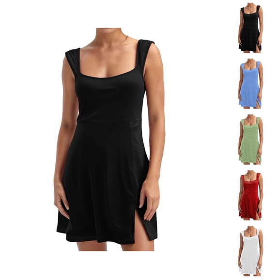 Tennis Dress Golf Dresses for Women Summer Lightweight Moisture Wicking Side Slit Workout Dress Athletic Dresses