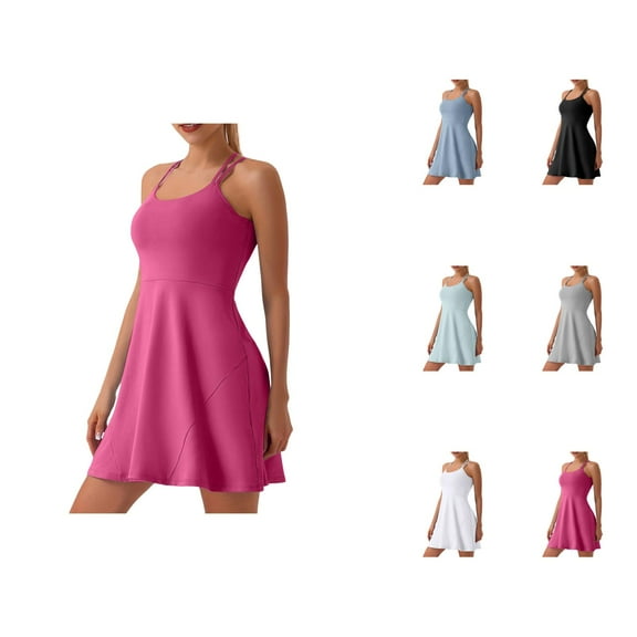 Tennis Dress Golf Dresses for Women Summer Lightweight Slim Fit A Line Breathable Workout Dress Athletic Dresses