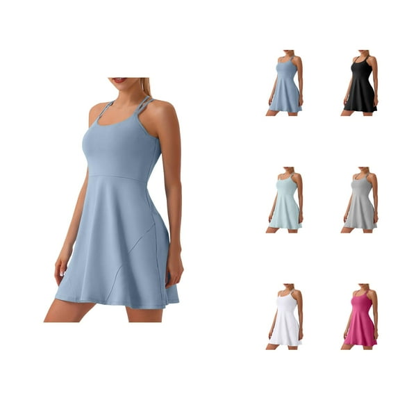 Tennis Dress Golf Dresses for Women Summer Lightweight Slim Fit A Line Breathable Workout Dress Athletic Dresses