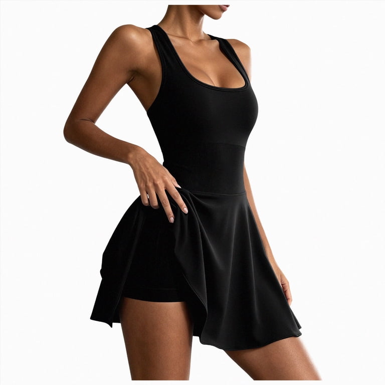 black workout dress Tennis With Built In Shorts And Bra Athletic Dress Cut Out Dress Sports Gym Sets Booty Leggings Outfits ,S Size:XL-XXL (14-18) Toddler Dresses Girls Flower This sleek and stylish Macys4
