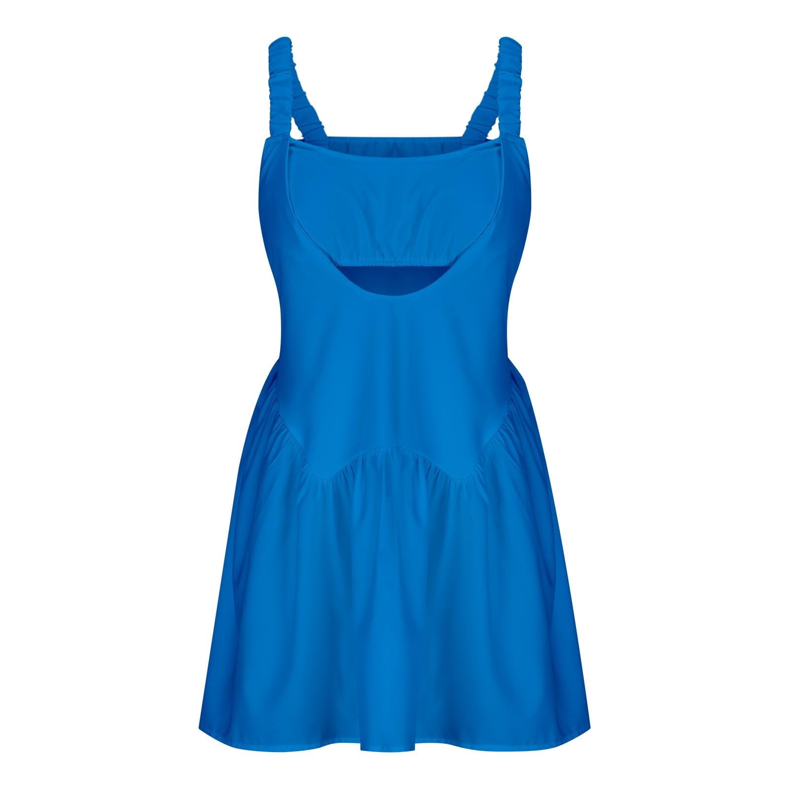 Tennis Dress For Women Casual Sleeveless Athletic Dress Workout Dress Outfits With Built In Bra Swing Dress Short Smocked Dresses for Women plus Size Casual Dresses for Women Women Dresses Casual Fall
