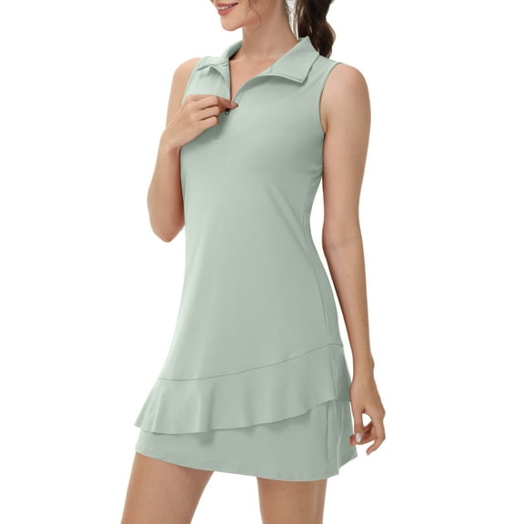 Tennis Dress for Women Golf Outfits with Shorts and Pockets Sleeveless Active Exercise Athletic Dresses for Women