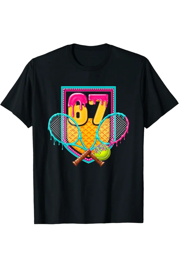 Tennis Drip Number 67 Tennis Player T-Shirt Size S-5XL