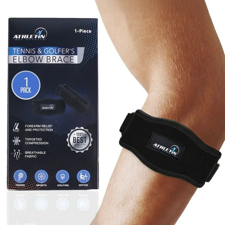 Tennis Elbow Brace Straps for Golfers Elbow Pain Relief by Athletin Be Sporty