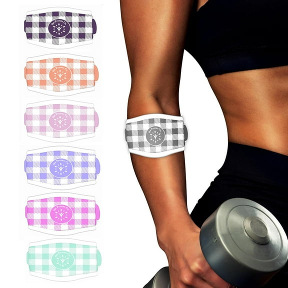 Tennis Elbow Brace with Adjustable Strap, Unisex, for Elbow & Forearm Support (Grey)