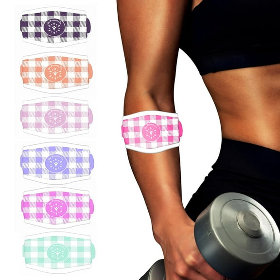 Tennis Elbow Brace with Adjustable Strap, Unisex, for Elbow & Forearm Support (Pink)