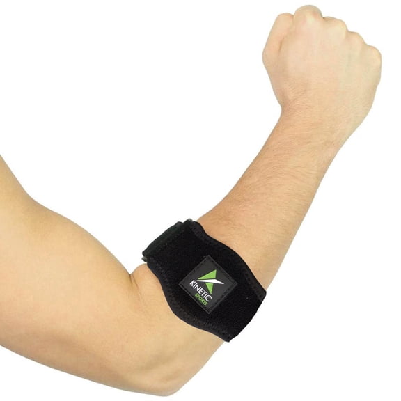 Tennis Elbow Brace with Targeted Compression [1 Count]  Adjustable Elbow Strap, Support for Tennis & Golfers Elbow for Men & Women