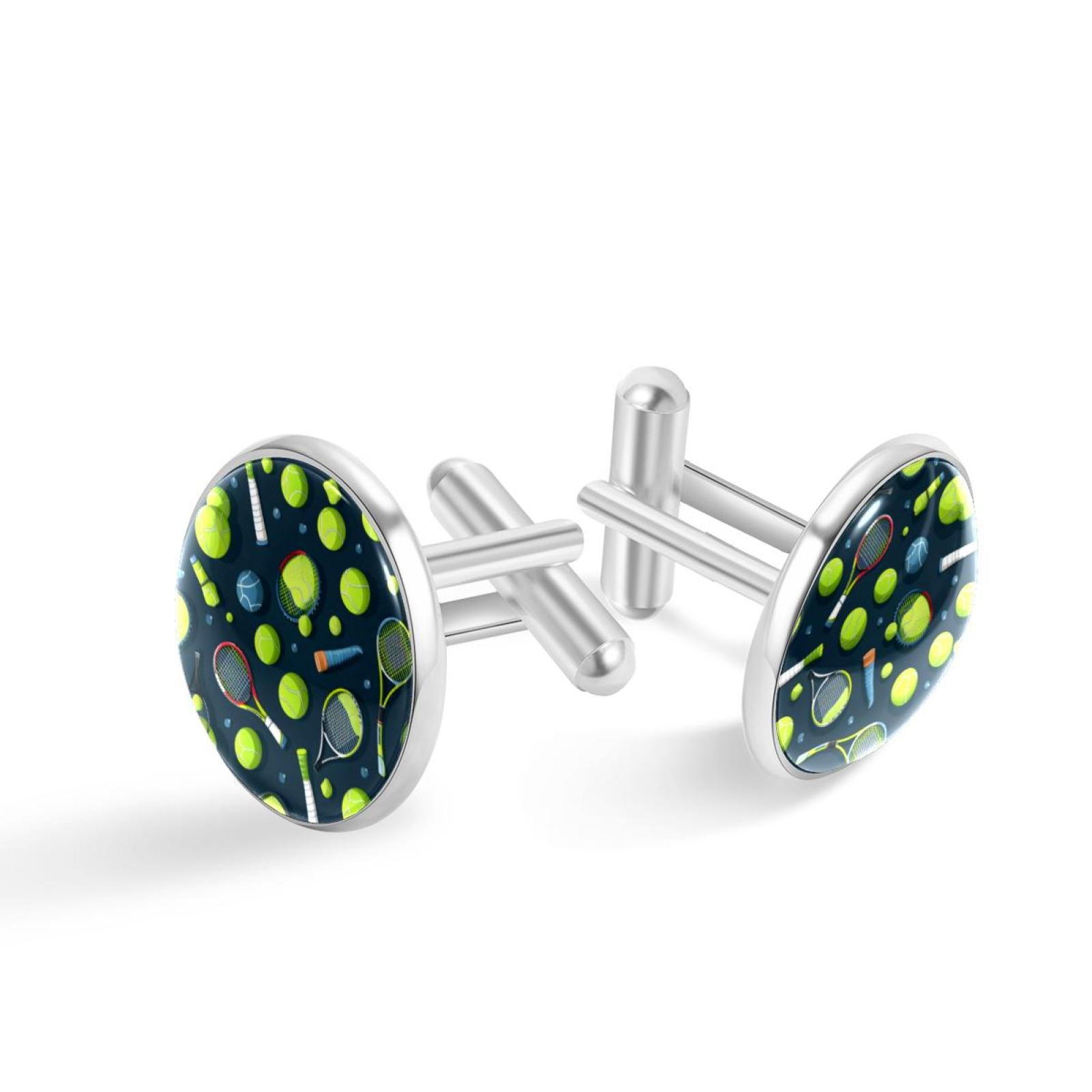 Tennis Elegant Cufflink Sets for Formal Attire, Made of Stainless Steel ...