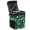 thumbnail image 1 of Tennis Foldable Mini Car Trash Can with Lid and Leak-Proof Hanging Storage Bag, 1 of 6
