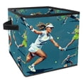thumbnail image 1 of Tennis Foldable Toy Box with Handle, 10.8"x10.5"x10.6", Large Capacity for Toy and Clothes Storage, 1 of 6