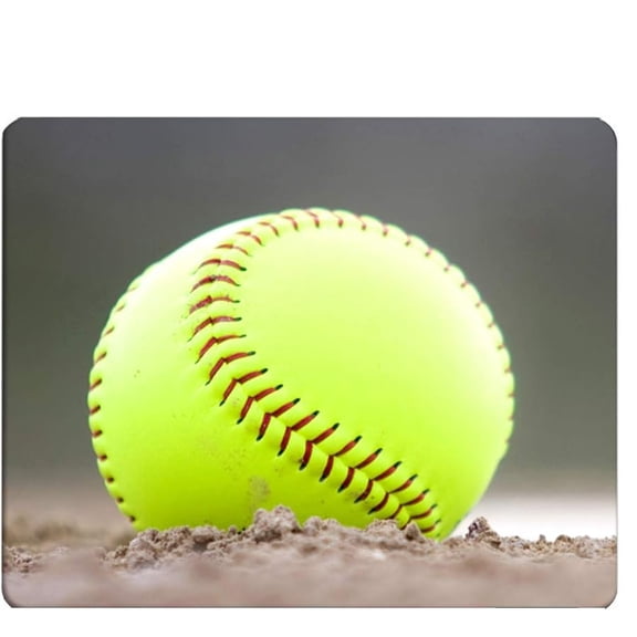 Tennis Gaming Mousepad Yellow Softball Tennis Ball Mouse Pad Mouse Mat for Computer Desk Laptop Office 9 X 8 Inch Non-Slip Rubber