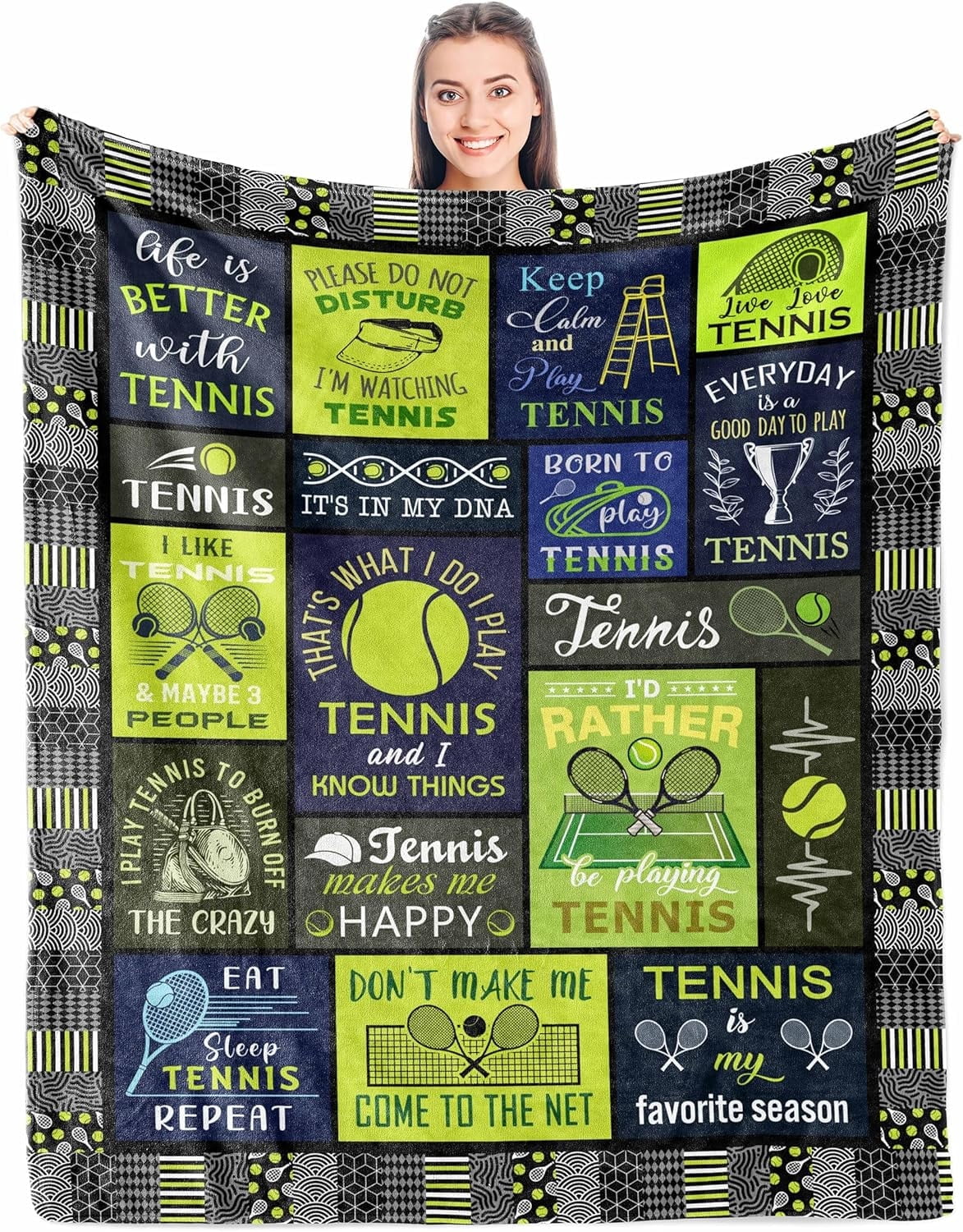 Tennis Gifts, Best Tennis Gifts for Men/Boys, Unique Valentine Tennis Gifts Women/Girls, Funny Tennis Gift Ideas, Gifts for Tennis Players/Lover, Tennis Themed Gifts, Tennis Coach Blanket