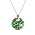 thumbnail image 1 of Tennis Glass Design Circular Pendant Necklace - Stunning Jewelry for All Occasions, 1 of 5