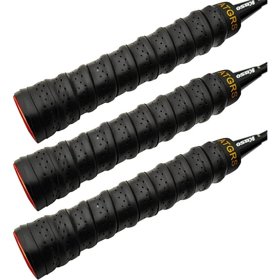 Tennis Grip Tacky Tennis Racket Grip Tape Absorbent Anti-slip Tennis Overgrip for Tennis Badminton Pickleball Racquet Handle Grip with Damping Ridges Overgrips and Overwraps