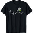thumbnail image 1 of Tennis Heartbeat Shirt Sports Lover Tee T-Shirt, 1 of 5