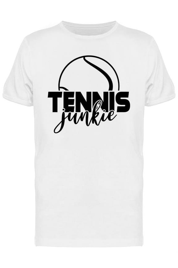 Tennis Junkie Quote T-Shirt Men -Image by Shutterstock, Male Large