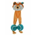 thumbnail image 1 of Tennis Legs Dog Toys Fetch Ball Soft Crinkle Squeaker Choose Raccoon or Fox 12" (Fox), 1 of 5