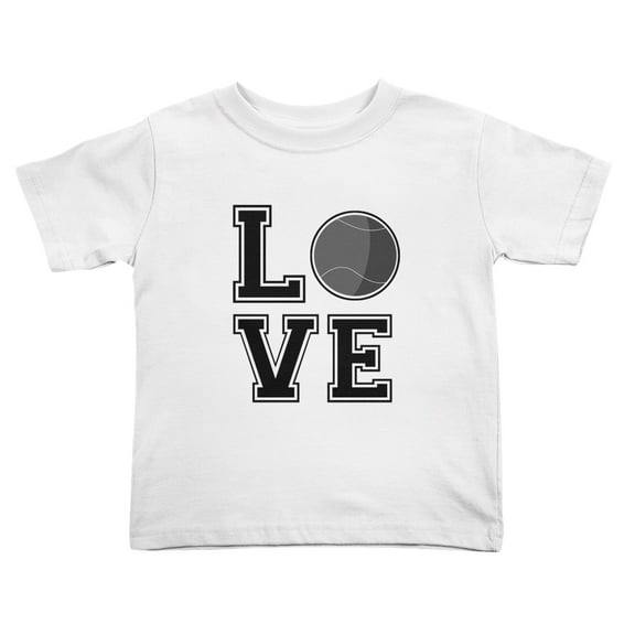 Tennis Love Cute Toddler T-Shirts for Boys Girls (White, Youth M)