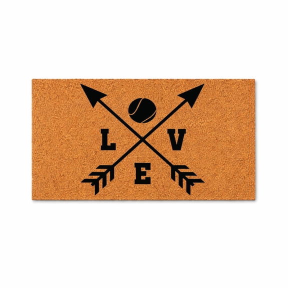 Love Arrow Monogram Doormat, Decorative Outdoor Entryway Door Mat (18x30 inches) WoodByStu 7595
